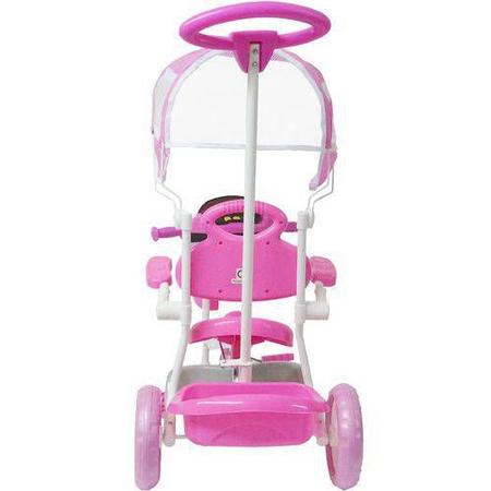 Motoca Infantil Triciclo Rosa com Empurrador - Lugo Brinquedos - Velotrol e  Triciclo a Pedal - Magazine Luiza