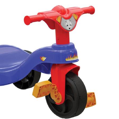 Triciclo Infantil Festa Azul Bebe Com Empurrador Motoca