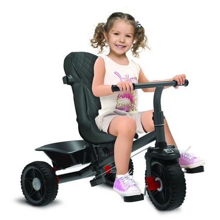 Imagem de Triciclo Motoca Totoca Totoka Smart Confort Reclinável Preto Bandeirantes Infantil