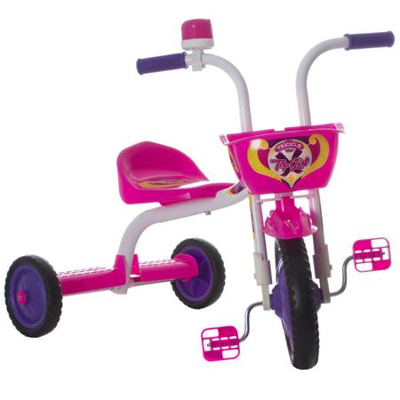 Triciclo Motoca Infantil Ultra Bikes Pro Tork Menina Rosa