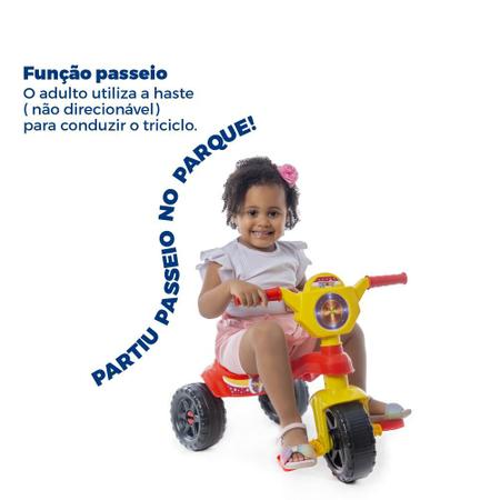 Motoca Triciclo Menina - Suporta Até 25kg - Certficado Inmetro