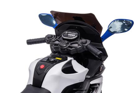 Moto eletrica triciclo infantil policial com iluminacao