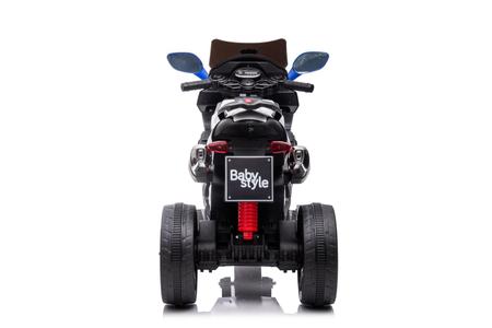 Moto eletrica triciclo infantil policial com iluminacao