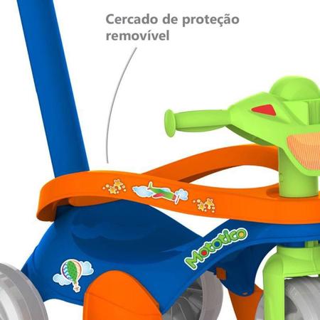 Imagem de Triciclo Mototico Passeio e Pedal Azul Bandeirante