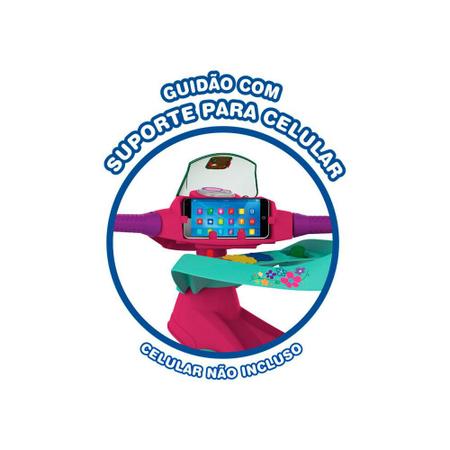 Brinquedo Bandeirante Motoca Velobaby - Rosa 357 - Martinello