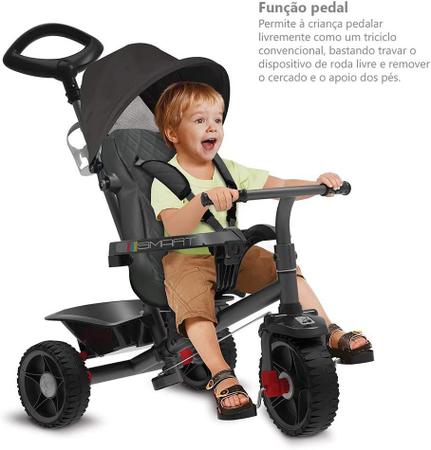 Imagem de Triciclo Smart Reclinavel, Bandeirante, Preto