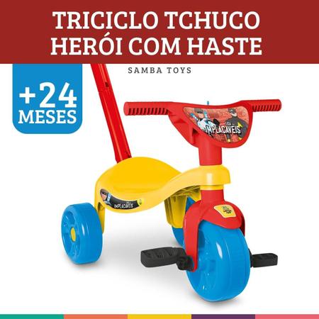 Triciclo Motoca Infantil Unicórnio Com Haste Tchuco Samba Toys