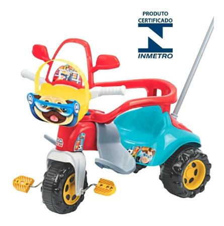 Imagem de Triciclo Tico Tico Zoom Max Velotrol Infantil C/ Cestinha Azul Menino - Magic Toys