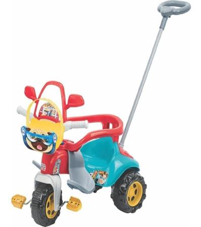 Imagem de Triciclo Tico Tico Zoom Max Velotrol Infantil C/ Cestinha Azul Menino - Magic Toys