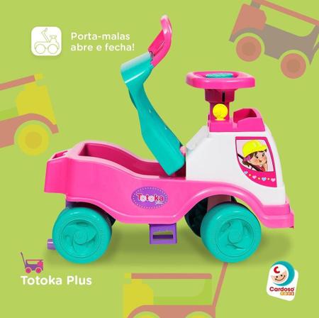 Totoka Triciclo Motoca Bebe Totokinha Rosa Cardoso no Shoptime