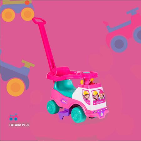 Motoca Menina Carrinho Infantil Bebe C/ Empurrador Totoka