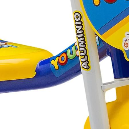 Triciclo Infantil Motoca Ultra Top Boy Azul e Amarelo em Promoção