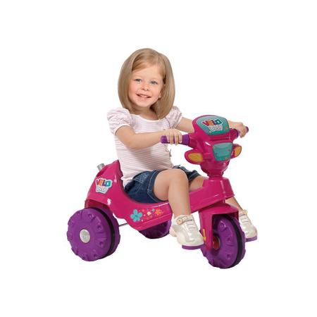 Triciclo Velobaby Passeio & Pedal 207 Bandeirante Rosa - Le biscuit