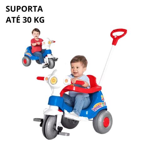 Triciclo Infantil Calesita com Empurrador Velocita - Haste Removível -  Velotrol e Triciclo a Pedal - Magazine Luiza