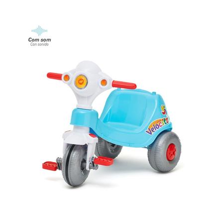 Triciclo Infantil Motoca Velocita Lilás C/ Empurrador Menina