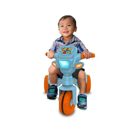 Imagem de Triciclo Velotrol com Capota Passeio e Pedal Azul Bandeirante