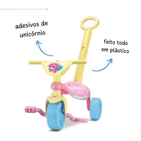 Triciclo velotrol andador com pedal mini moto infantil feminina motoquinha  de brinquedo totoca de 3 rodas motinha