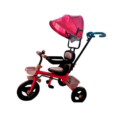 Triciclo Infantil Empurrador Com Capota Rosa BW084RS