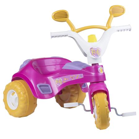 Imagem de Triciclo Velotrol Infantil Fofy G Rosa Com Haste e Buzina