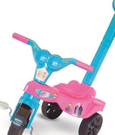 Triciclo Velotrol Infantil Bebe Motoca - Rosa + Empurrador