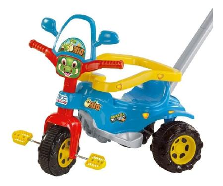 Velotrol Infantil Triciclo Azul Motoca Pedalar Menino