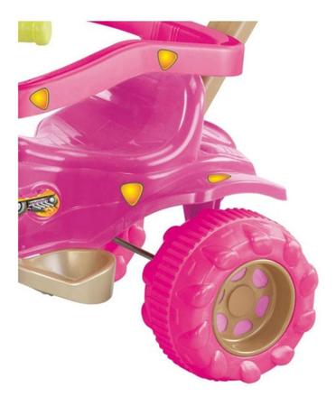 Triciclo velotrol motoquinha infantil menina dino rosa