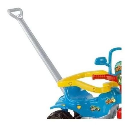 Triciclo Motoca Infantil Menino Com Aro Protetor Azul Overlar