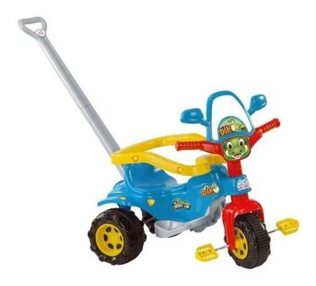 Imagem de Triciclo Velotrol Infantil Tonquinha Bebe Motoca Menino Dino Azul Magic Toys