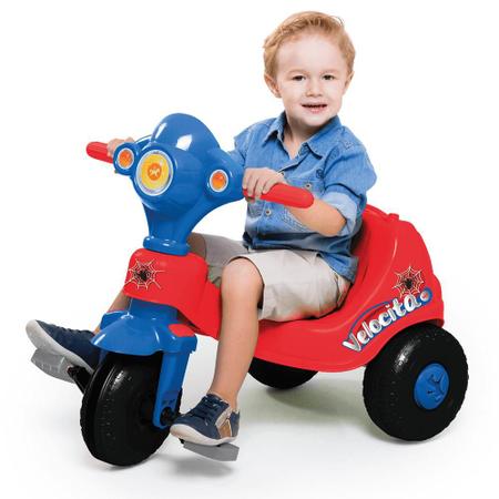 Motoca Infantil Triciclo Velocita 2 Em 1 Empurrador Pedal