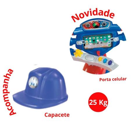 Triciclo Tico Tico Velo Toys Vermelho com Capacete Motoca Infantil