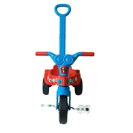 Triciclo Infantil Com Empurrador Motoca Passeio Vermelho