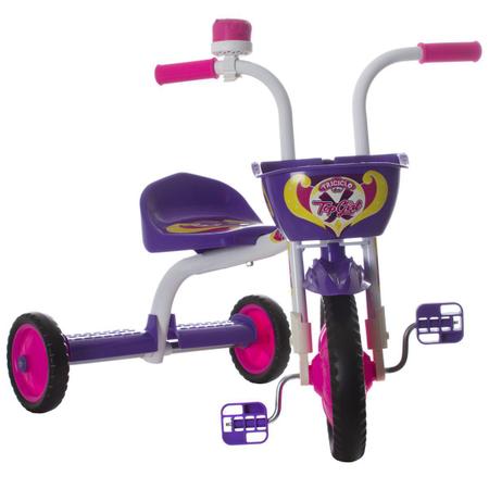 Imagem de Triciclo Velotrol Motoca Infantil Passeio Seguro Ultra Bikes Kids Top Girl Menina Roxo Branco