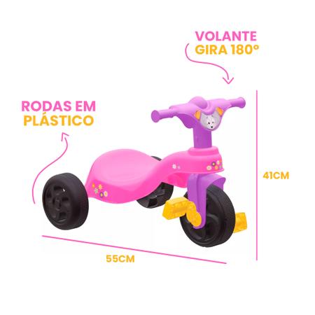 Imagem de Triciclo Velotrol Pedalar Infantil Motinha Brinquedos Pais Filhos Diversao Crianças