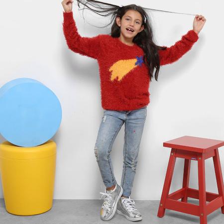 Tric Infantil Zeep Crew Neck Feminino Casaco Feminino