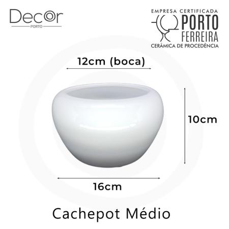 Imagem de Trio Cachepot Vasinhos Arranjo Orquídea Suculentas Centro de Mesa Vaso Cerâmica