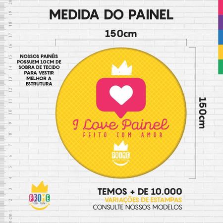 Imagem de Trio Capa Cilindro + Painel Redondo 3D Chá Revelação 1,50M