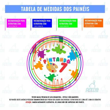 Imagem de Trio Capa Cilindro + Painel Redondo Pitando 7 Em Tecido 1,5M