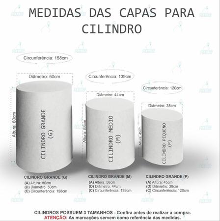 Imagem de Trio Capas Cilindros Sublimado Tardezinha Tecido Veste Fácil