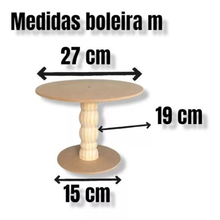 Imagem de Trio De Boleiras Rústicas Madeira Jogo Com 3 P, M , G