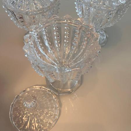 Imagem de Trio de potiches Bolhas Cristal Bomboniere Lyor Decorativo