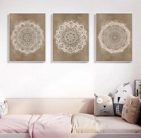 Imagem de Trio De Quadros Mandala Boho"