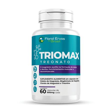Imagem de triomax  Treonato  60 Cápsulas 500 mg Magnésio Dimala to Cloreto PA Quelato Magnesio  Treonina Triomax 