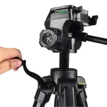 Imagem de Tripé 1,80m profissional + acessórios suporte celular bolsa controle bluetooth filmagem gravação vídeo foto