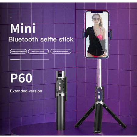 Imagem de Tripé bastão de selfie extensível bastão selfie Bluetooth