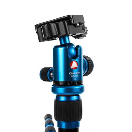 Imagem de Tripé KingJoy C1229B-QF00T Fibra de Carbono Cabeça Esférica Ball Head até 10kg (Azul)