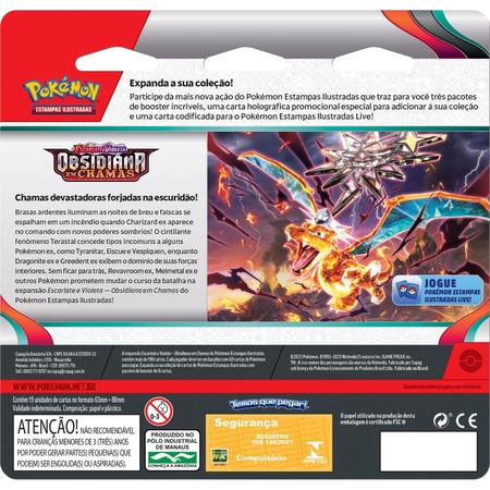 Escarlate e Violeta — Obsidiana em Chamas do Pokémon Estampas Ilustradas