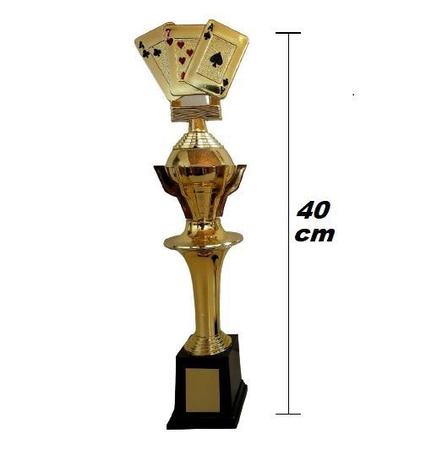 Troféu De Baralho Truco - Brasil Gold - Troféu / Medalha Esportiva