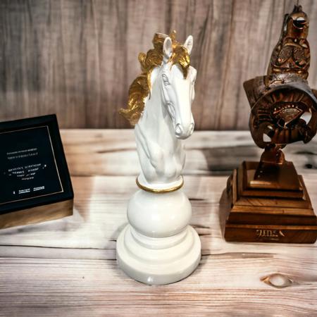 Troféu Para Campeonato De Xadrez Cavalo Preto Luxo Verito