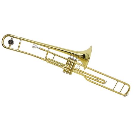 Imagem de Trombone Pisto Sib Tb 200pd Laqueado Dourado Case New York