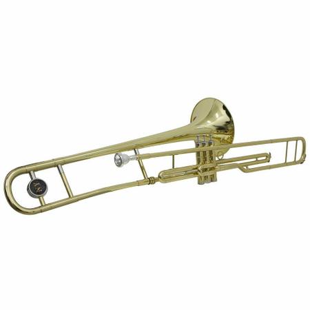 Imagem de Trombone Pisto Sib Tb 200pd Laqueado Dourado Case New York